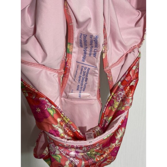 Victoria's Secret One Piece Swim Suit Womens XL Pink Floral Sexy New Tie Waist - Picture 10 of 10